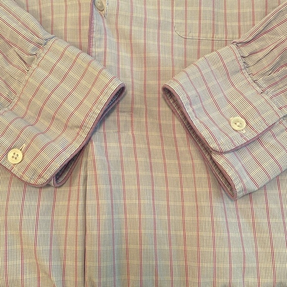 Turnbull & Asser Cotton Nightshirt Blue Pink Window Pane Plaid  L/S  XL FLAWED - Picture 8 of 8